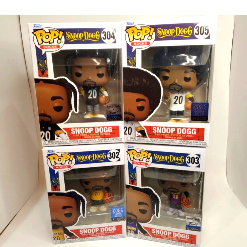 Funko Pop Set of 4 Snoop Dogg 302 303 304 305 5k/15k Limited Edition
